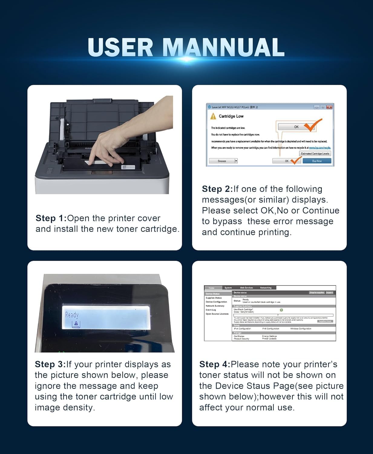 HALLOLUX 138A Black Laserjet Toner Cartridge (with Chip) Compatible Replacement for HP 138A W1380A 138X W1380X for HP Laserjet Pro 3001dw MFP 3101fdw 3001fdw Printer Ink (2 Pack Black, 138A Toner)