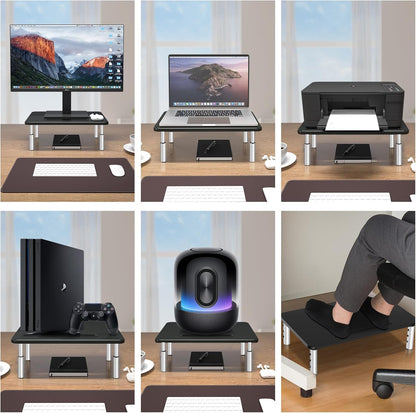 suptek Monitor Laptop Stand,Monitor Laptop Stand Riser for Desk,3 Height Adjustable,Laptop Computer Stand With Metal Vented Platform for Laptop, PC, Printer(MST003M)