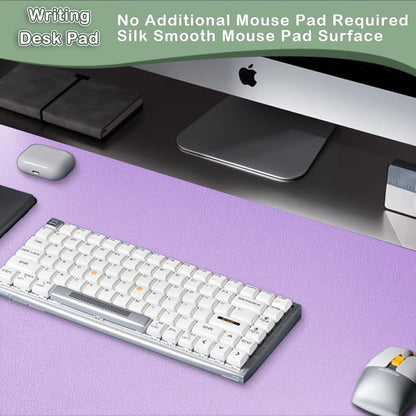 Boutilon Leather Desk Pad Protector,Non-Slip Mouse Pad,Laptop Desk Pad,Office Mouse Mat,Waterproof Leather Desk Blotter,Desk Writing Pad for Office and Home (S-Purple,24"x 14")