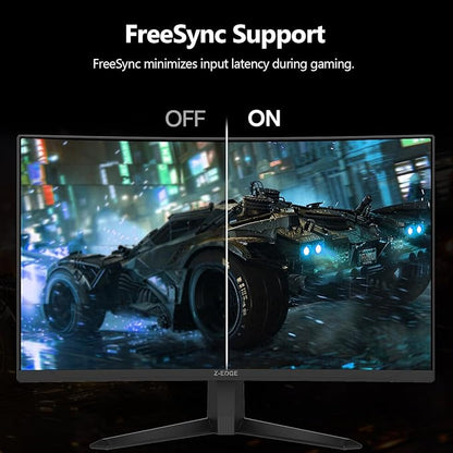 Z-Edge 27 inch Curved Gaming Monitor, FHD 1080P 300Hz 280Hz 240Hz Curved Monitor 1500R Computer Monitor, MPRT 1ms Monitor, 16.7M Colors, UG27S 2X DP 1.4 Ports and 2X HDMI 2.0 Ports