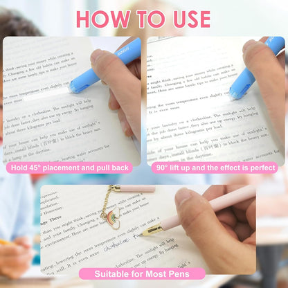 10 Pack Correction Tape Pen, Push Pull Protective, White, 1/5 x 236 Inch