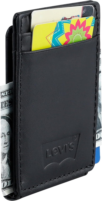 Levi's Men's RFID Slim Everyday Front Pocket Card Case Wallet
