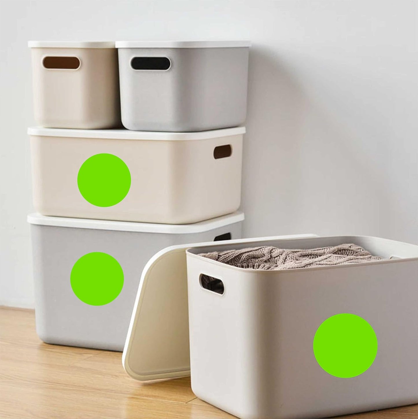 PARLAIM 2" Light Green Round Color-Code Circle Dot Labels on a Roll, 500 Stickers, 2 inch Diameter for Inventory Garage Sale Office School