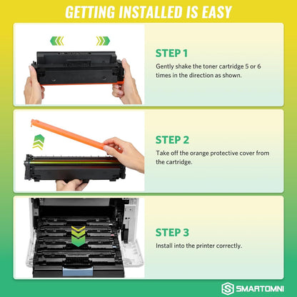 414X Black Toner Cartridges High-yield (with Chip) Works with Color Pro MFP M479fdw M479fdn M454dw M454dn M479dw M455dn M479 M454, Enterprise Laser M455dn M480f Printer | W2020X 414A W2020A, Pack of 2