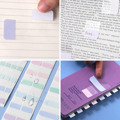 420 pcs Index Tabs, 3 Sizes Colored Page Markers, Writable and Repositionable Book Tabs, Page Tabs for Reading Notes, Books and Classify Files(Light Color)