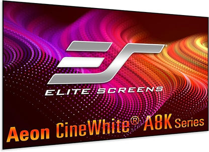 Elite Screens Aeon CineWhite A8K, 138-INCH Diag, 16:9 Aspect Ratio, ISF Certified 8K Ultra HD Home Theater Fixed Frame Edge Free Projection Sound Transparent Perforated Weaved, AR138H-A8K