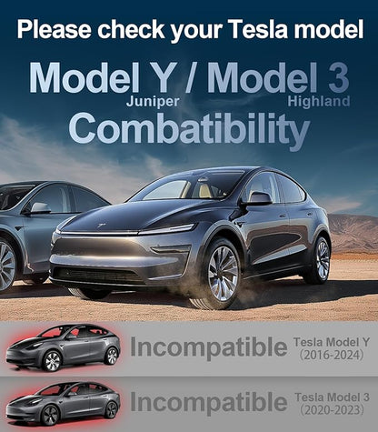 3 in 1 New Model Y Juniper & Model 3 Highland Screen Protector Matte 3-Piece Protector Set: Center Display + Rear Touchscreen + Interior Rearview Mirror Model Y (2025-2026) Model 3 (2024-2026)