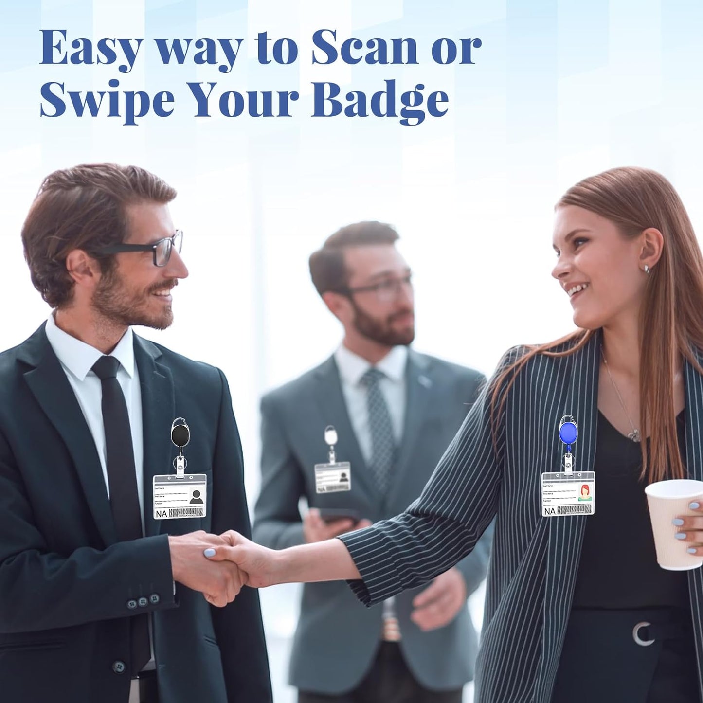 Honoson 40 Pcs Heavy Duty Retractable Badge Reels Batch ID Badge Holder Retractable Clip Bulk Key Holder with Ring for Office Worker Employee, Doctor Nurse Gifts (Bright Color)