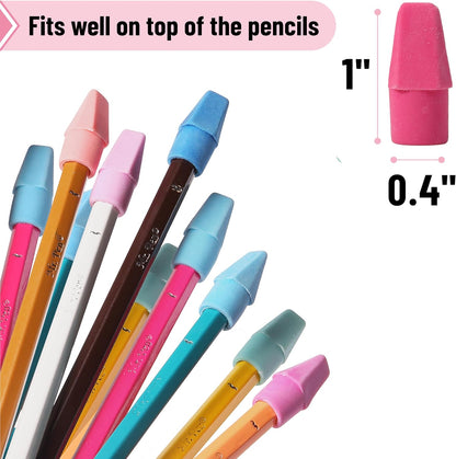 Mr. Pen- Pencil Erasers Toppers, 120 Pack, Colorful, Latex Free, No Smudge, Mr Pen Erasers for Pencils