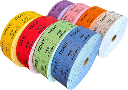 Yuanhe Raffle Tickets Double Roll - 16000 Total 50/50 Raffle Tickets for Events, Entry, Class Reward, Fundraiser, Carnivals, Door Prizes