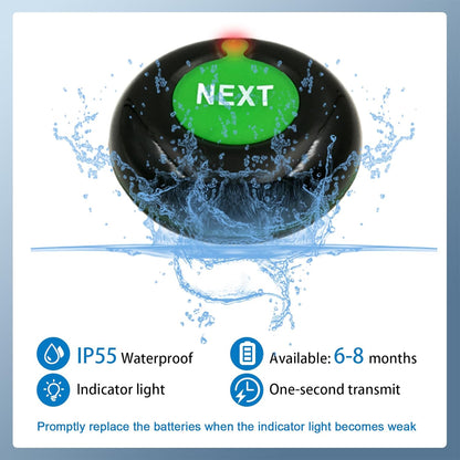 Take a Number System Electronic Queue Calling System with 1 Now Serving Number Display 3 Next Call Button 1 Ticket Dispenser Printer 57mm Thermal Receipt Rolls 1 Remote Control for Office Window