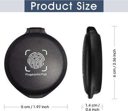 2 Pack Thumbprint Fingerprint Ink Pad for Notary Supplies Identification Security ID Fingerprint Cards Law Enforcement Fingerprint Black Stamp Ink pad
