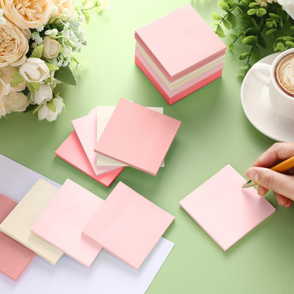 Fainne 60 Pack Sticky Notes Bulk Back to School Supplies Self Stick Note Pads Paper Memo for Office First Day of School Student Teacher Essentials (3x3 Inch,Pink)