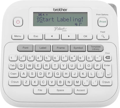 Brother P-Touch PTD220 Home/Office Everyday Label Maker | Prints TZe Label Tapes up to ~1/2 inch White