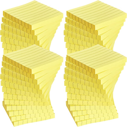 48 Pack 3840 Sheets Lined Sticky Notes 3X3 in Ruled Self Sticky Note Pads 80 Sheets/pad Colorful Sticky Notes with Lines Post Notes for Office, Home, School, Meeting