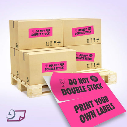 NextDayLabels - 8-1/2 x 11 Neon Color High Light Fluorescent Labels for Laser & Inkjet Printer (Pink Fluorescent, 4-1/4" x 11" - 2 Per Page | 50 Labels)