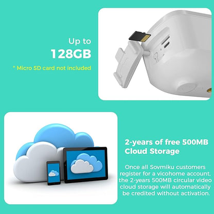 SOVMIKU 2CG3 Starlight Color Night Vision Solar Security Camera Wireless Outdoor,2-Years Free Cloud Storage,Two Way Audio,Easy to Setup, PIR Motion Detection,2.4GHz Wi-F,SD Slot,Vicohome
