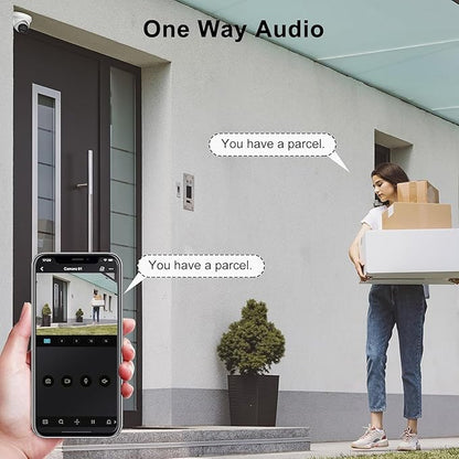 Anpviz 5MP PoE IP Camera with Audio, Full Metal Turret Security Camera Outdoor with Human Vehicle Detection, Smart Color Night Vision, 3072x1728@20fps, 114° FOV, WDR, IP67 Waterproof