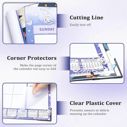Ospelelf Desk Calendar 2025-2026 Large 22"x17" Monthly Family Planner Pad with Protective Cover 18 Months July 2025 to December 2026 Diversified