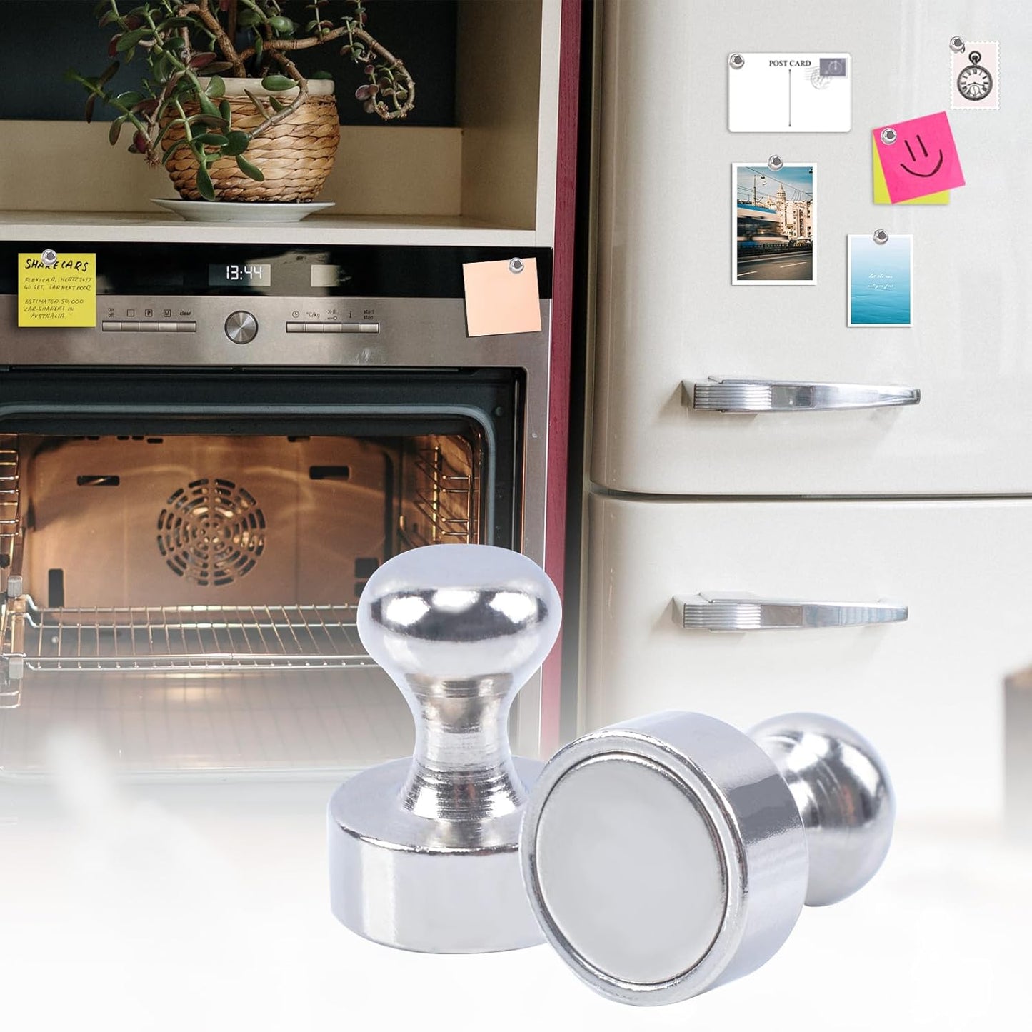 100 Pack Magnets Refrigerator Magnets for Whiteboard Small Strong Fridge Magnet Tiny Push Pin Magnetic Neodymium for Office Classroom Kitchen Home