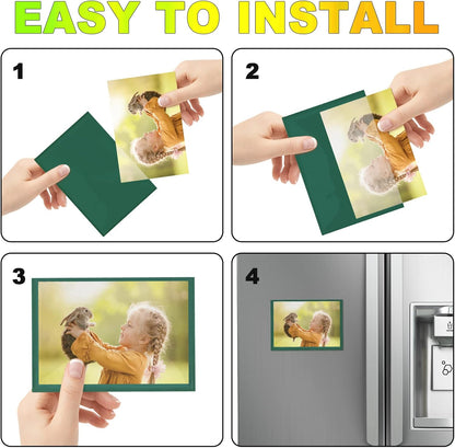 Green Magnetic Picture Frame 4X6 for Refrigerator 10 Pack,Photo Magnets Sleeves