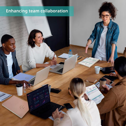 Taja Meeting Notebook for Work Organization - Work notebook with action items, Meeting Minutes Planner Notebook, Perfect Office Supplies for Men & Women - Lavender