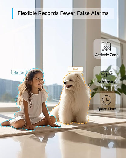 blurams Pet Camera,2K Security Camera Indoor,Dog Camera with Phone App,Home Camera for Baby with One-Touch Call,Color Night Vision,2-Way Audio,AI Motion Detection(2.4GHz ONLY) (A31C + 64GB SD Card)