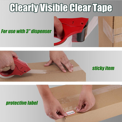 Lichamp Clear Packing Tape, 12 Rolls Heavy Duty Packaging Tape Refill for Moving Boxes, Mail Shipping Supplies, 1.88 inch x 55 Yard x 2.6 mil, A212TP