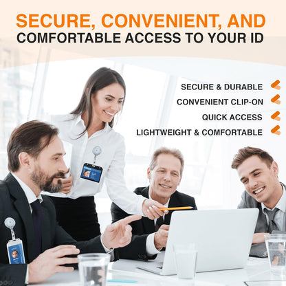 25 Pack Badge Reels Retractable Badge Holder with Clip, ID Badge Reel, Retractable Clip with Clear Vinyl Strap & Alligator Swivel, No Twist Dispenser (Clear)