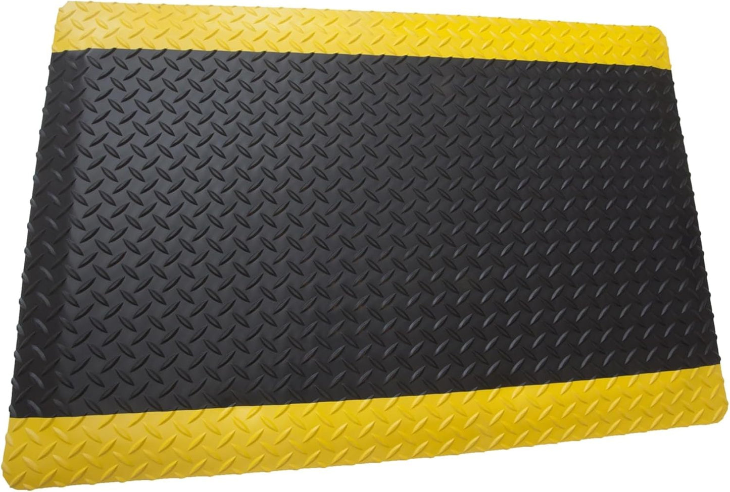 Rhino Mats, American Classic Diamond Anti-Fatigue Mats, Industrial Ergonomic Comfort Standing Mat for Work, Home, Garage, Office, Kitchen or Anywhere (Black/Yellow 9/16" Thick, 3 FT. x 20 FT.)