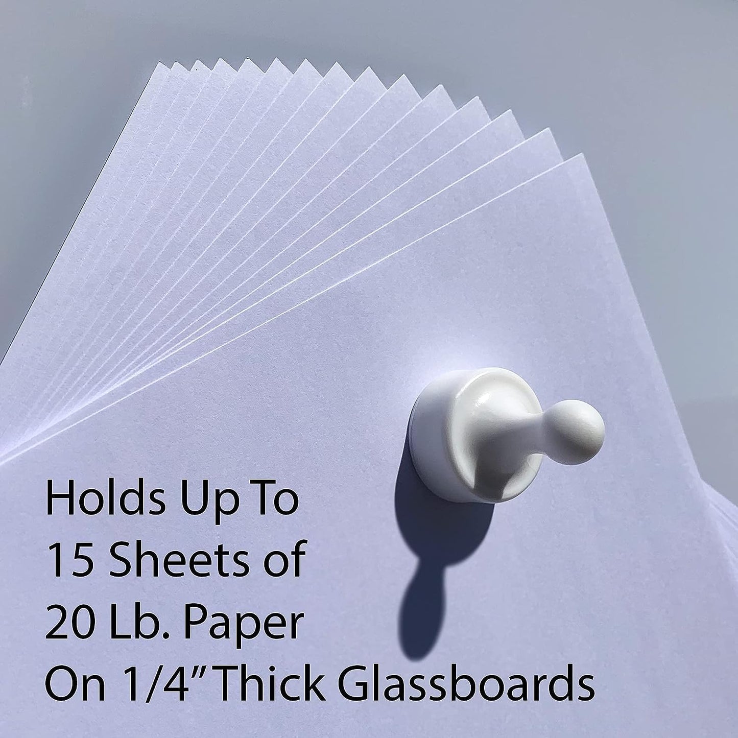 GLASSBOARD STUDIO Powerful Neodymium Magnets, Pawn-Shaped - Strong Fridge/Refrigerator and Whiteboard Magnet, Ideal for Office, Kitchen, Crafts - Rare Earth, Heavy Duty (8, Breezy Blue)