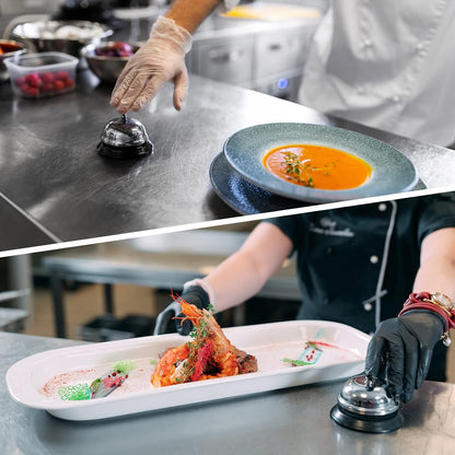 Yexiya 3 Pack Call Bell 3.35 Inch Diameter with Metal Anti-Rust Construction Service Bell for Hotels, Schools, Restaurants, Reception Areas, Hospitals, Warehouses