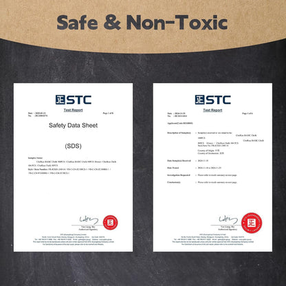 White Chalk 100PCS, Chalkboard Chalks for Classroom, Low Dust, Office and Home Use, Non-Toxic Bulk for Teachers, School Supplies Blackboard