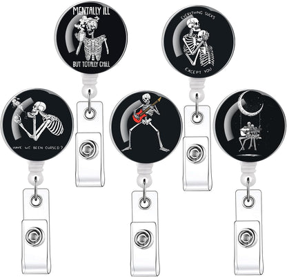 16pcs Badge Reels Retractable Badge Holders,Id Badge Holders Retractable with Clip,Cute Badge Reel for Men,Women,Girls 12