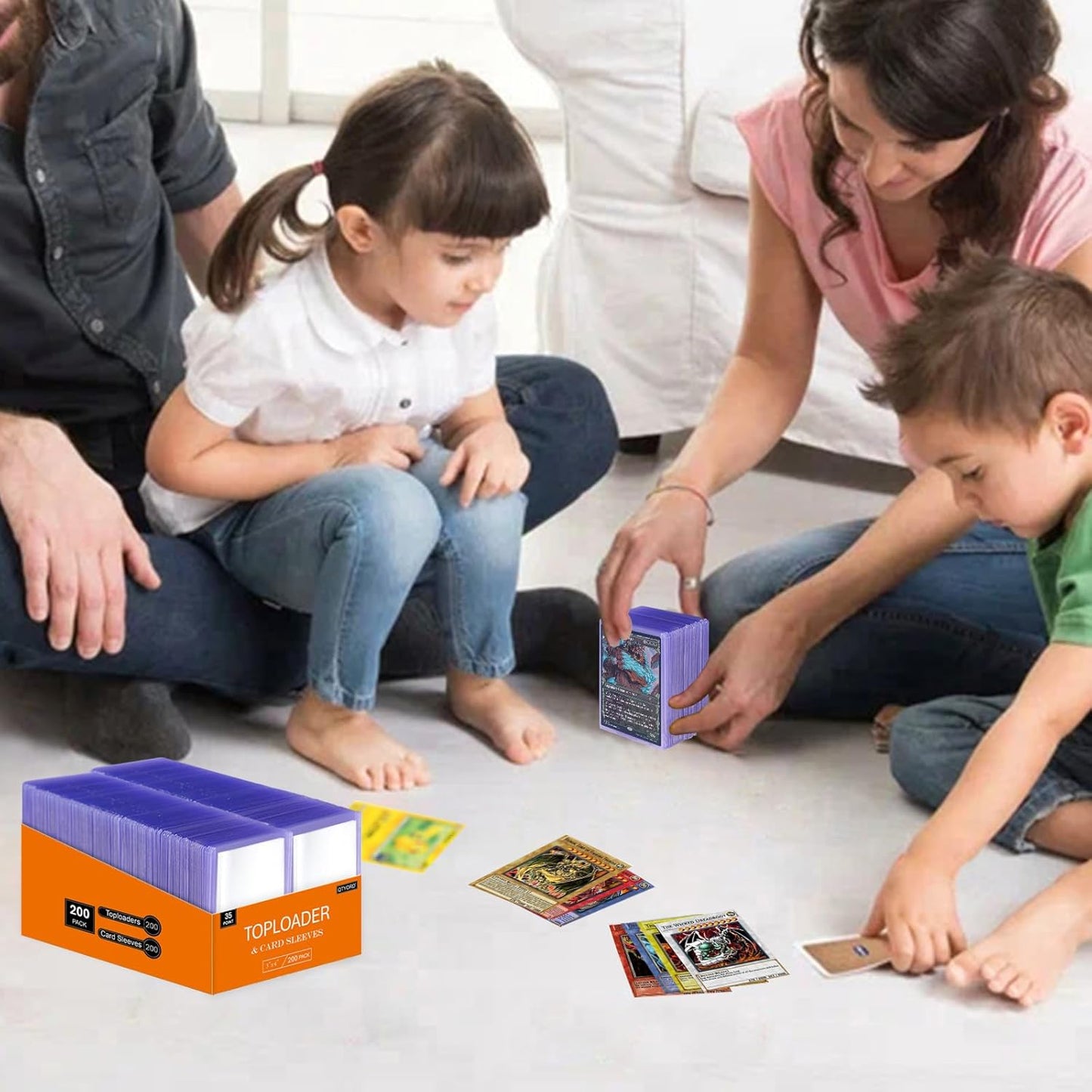 400Pcs Top Loaders for Cards (200Pcs Hard Plastic Card Holders & 200Pcs Penny Card Sleeves) 3" x 4" Toploaders, Card Protector Sleeves for Baseball Football Sports Cards, Standard Trading Cards