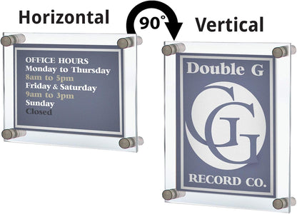 Azar Displays 105524 Standoff Sign Holder: 18" X 24" Graphic Size. Overall Frame Size: 22" X 28", clear