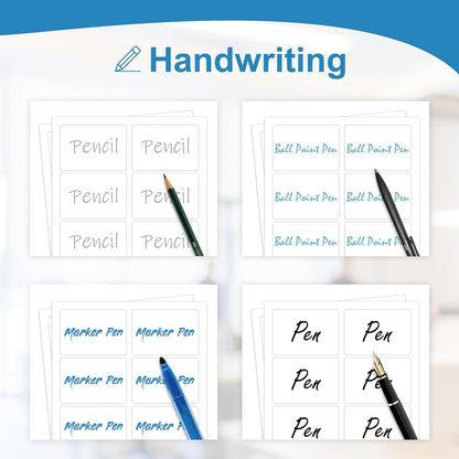 Name Tag Stickers 2 1/3" x 3 3/8", White Blank Mailing Labels, Inkjet and Laser Printer Guaranteed, 8 Labels Per Sheet, 100 Sheets - 800 Labels（HB-R108）