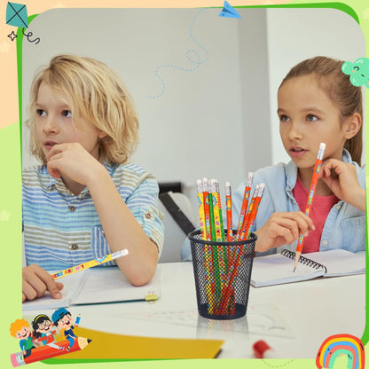 Tenceur 48 Pcs 3rd Graders Pencils, 3 Motivational Cute Pencils Bulk with Erasers for Kids Student Teacher Classroom Reward Back to School Supplies