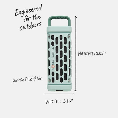 Turtlebox Ranger: Loud! Outdoor Portable Bluetooth 5.4 Speaker | Rugged, Waterproof, Ultra-Portable | Plays to 105db, Deep Bass, Shockproof, Unlimited Pairing for Full Stereo Experience, River Rock