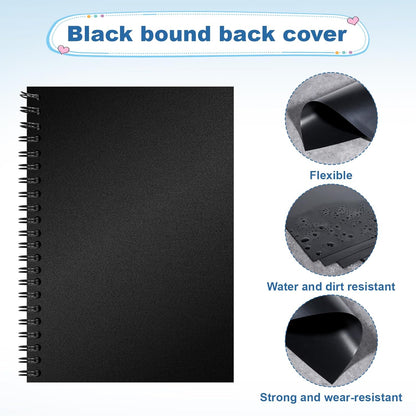 120 Pack Clear Binding Covers and Backs 8.5 X 11 Inches 12 Mil Sand-Textured Polycover, 10 Mil Presentation Binder Covers for Spiral Binding with Clear Front, Letter Size, Square Corners, Un-Punched