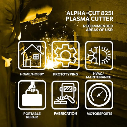 AHP Alpha-Cut 825i Plasma Cutter – 110V/220V Dual Voltage | 60 Amp | Clean Cuts Up to 7/8" | Pilot Arc Torch | Complete Kit Included