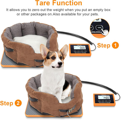 THINKSCALE Shipping Scale, 10g Precision Postal Scale - 440lb Capacity, Lightweight Postage Scale for Packages, Luggage, Mail, Ecommerce, Warehouse & Home, Battery & AC Adapter Included