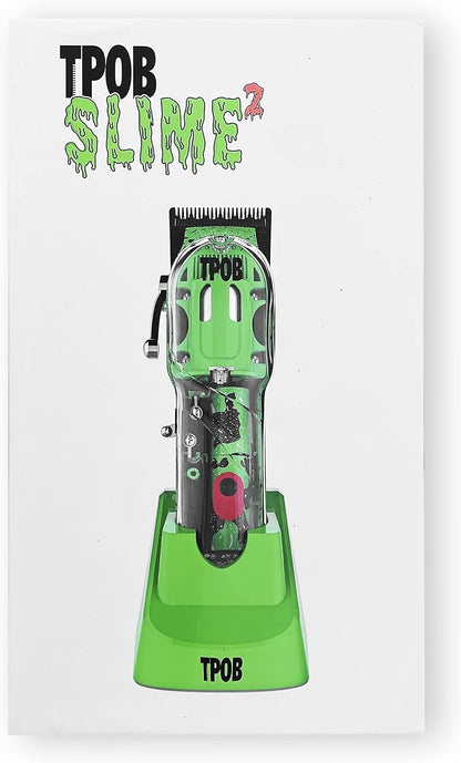 TPOB Slime 2 Barber Hair Clippers for Men 6800 RPM with Matte Green Case and X Fade Blade