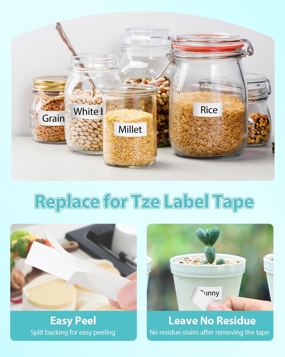 4-Pack TZe-241 TZ Tape 18mm 0.7 Inch Laminated White Compatible for Brother P Touch TZe-241 TZ-241 TZe241 Label Tape Use for Ptouch PT-D400 D410 D600 D610BT Label Maker 3/4 Inch, Black on White