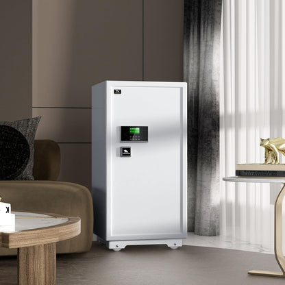 【US STOCK】TIGERKING 11.5 Cubic Feet Extra Large Heavy Duty Safe Box, Home Safe with Double Safety Key Lock and Separate Lock Box, Digital safe with 3 Removable Shelf for Home Hotel Office,180lbs