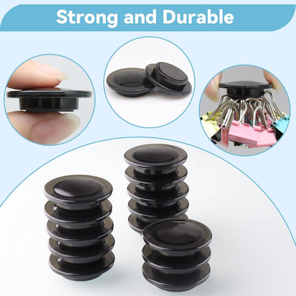 ZDZBLX Fridge Magnets, 28 Pack Mini Magnets for Fridge, Locker, Classroom, Office (Black)