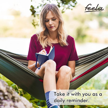 feela 15 Pack Pocket Small Notebooks Bulk, Mini Cute Notepads Hardcover College Ruled Lined Journals with Pen Holder for School Business Memos, with 15 Black Pens, 3.5”x 5.5”, A6, Navy