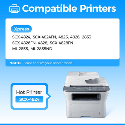 MLT-D209L Toner Cartridge Black 1-Pack High-Yield Replacement for Samsung MLT-D209L D209L 209L Compatible with Samsung SCX-4824 SCX-4824FN 4825 4826 2853 SCX-4826FN 4828 SCX-4828FN ML-2855 ML-2855ND