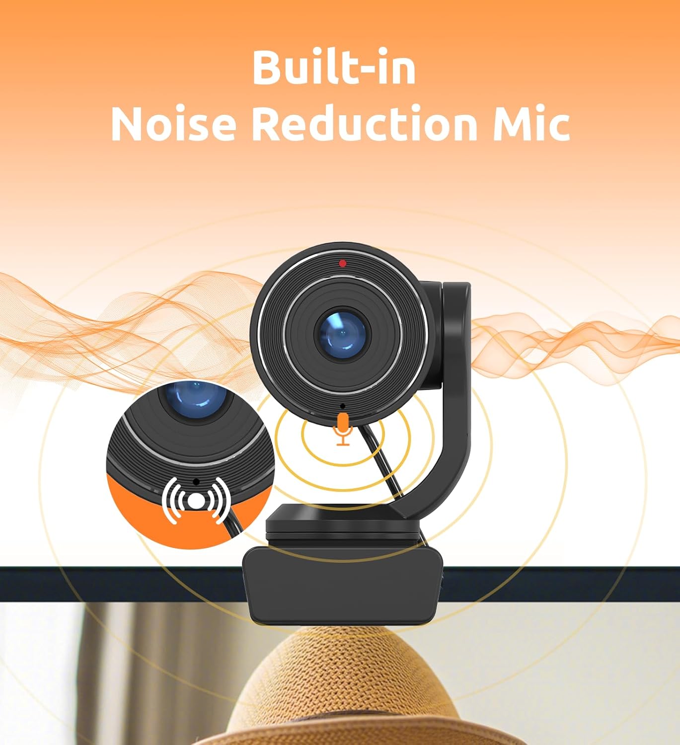 TOUCAN 1080P Webcam with Microphone,FHD Streaming Camera with 1080P/60fps,Privacy Protection Plug Play Ultra Compact Web Cam w/ 89°View for Computer/Meeting/Online Classes/Zoom/YouTube