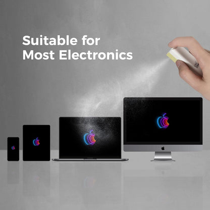 CLICK CLEAN Screen Cleaner, Fingerprint Proof Screen Cleaner Spray, All-in-One Cleaner with Microfiber and Shell for All Phones, Laptop and Tablet Screens (Beige)